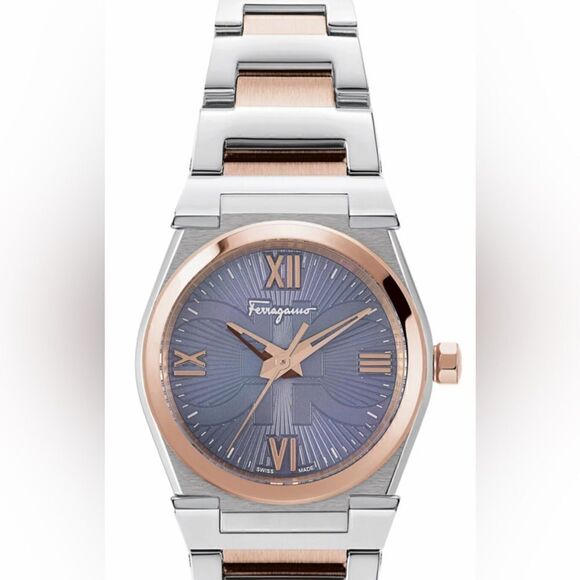 Women’s Salvatore Ferragamo Vega blue dial 28 mm watch - Picture 1 of 8